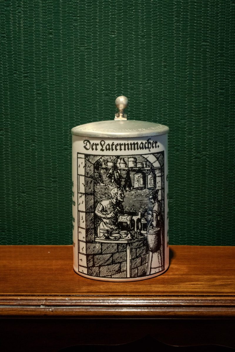 Vintage Alman Seramik Bira Bardağı/Kapaklı Stein