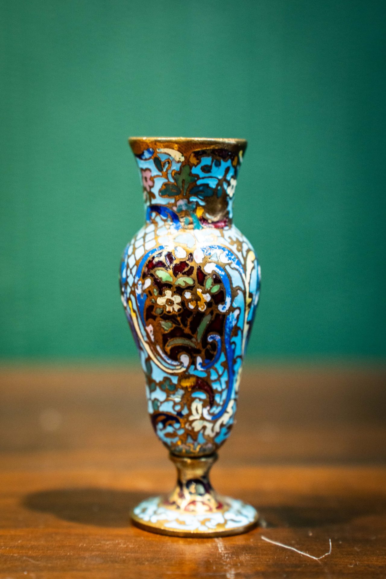 Cloisonne (Mineli) İkili Mini Vazo Çifti