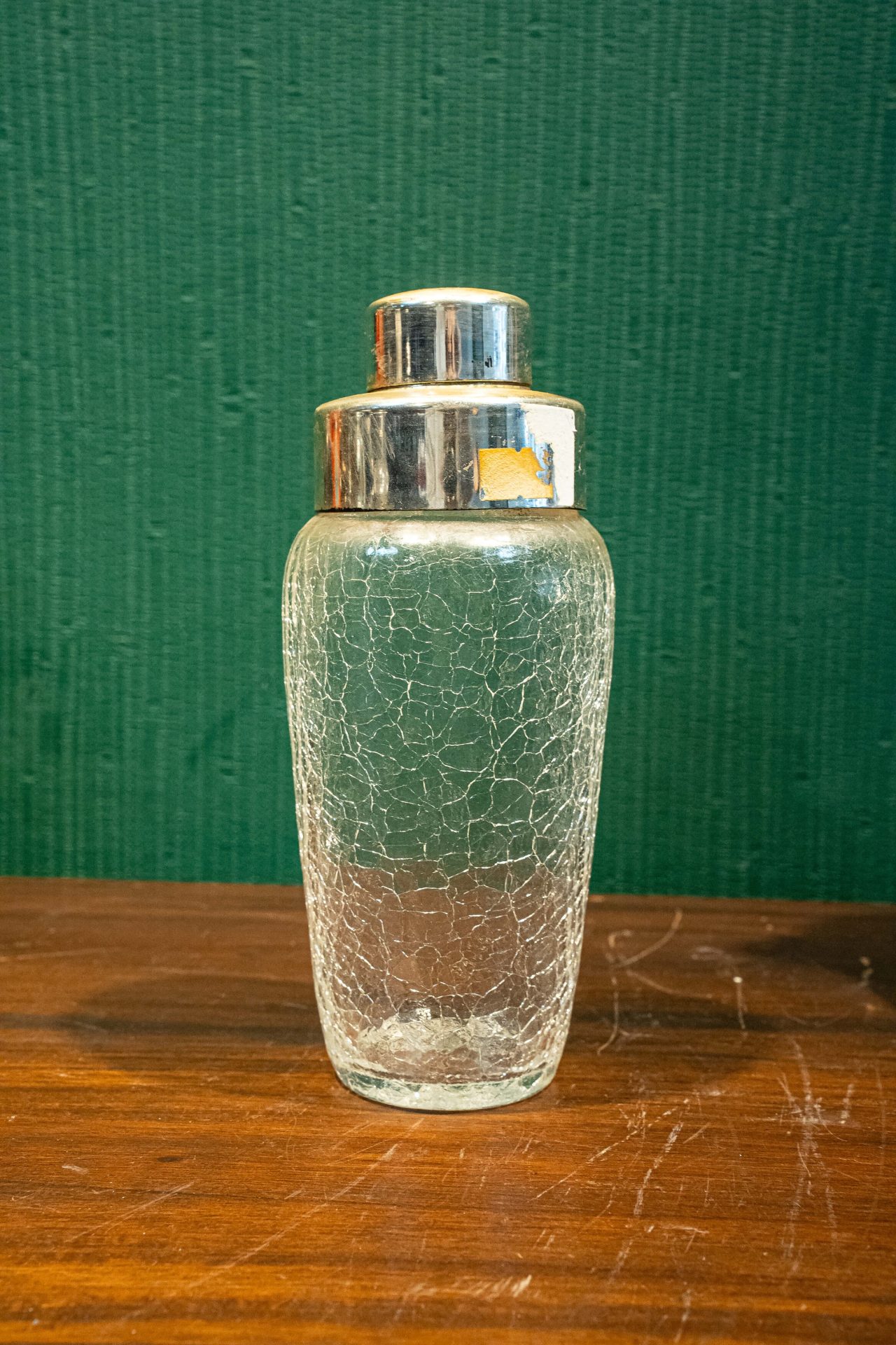 Vintage Çatlatma Cam İkili Shaker/Kokteyl Karıştırıcı Set