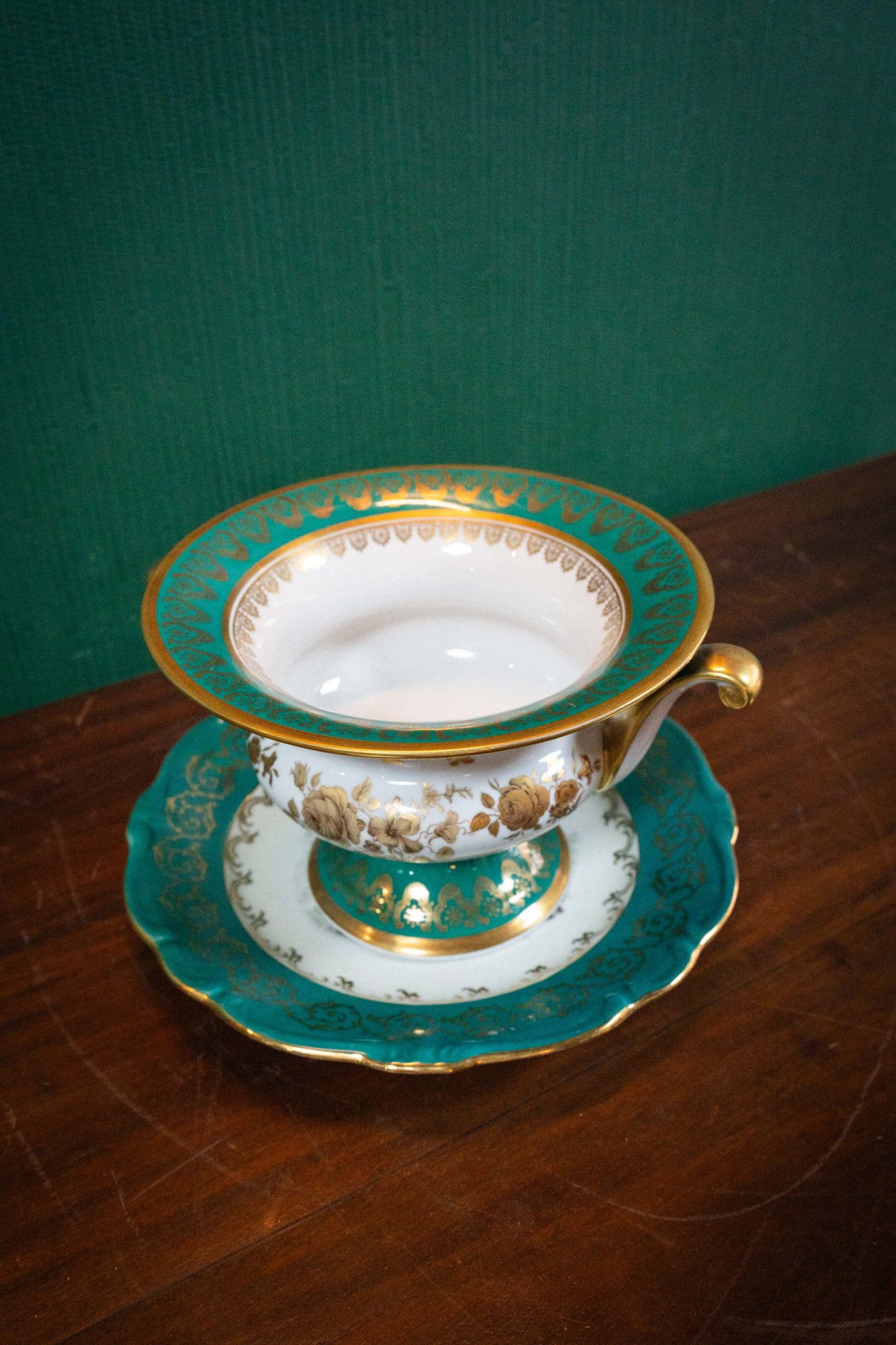 Damgalı Vintage German Bavaria Fontainebleau Porselen Set