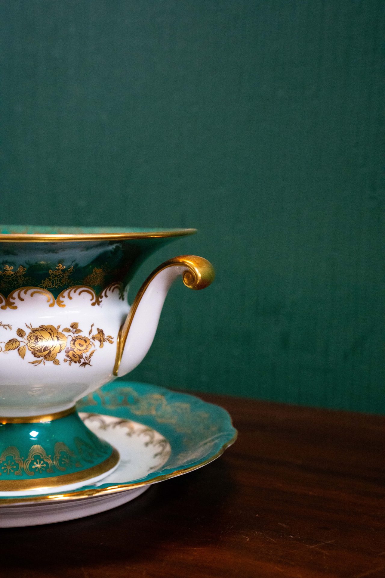 Damgalı Vintage German Bavaria Fontainebleau Porselen Set