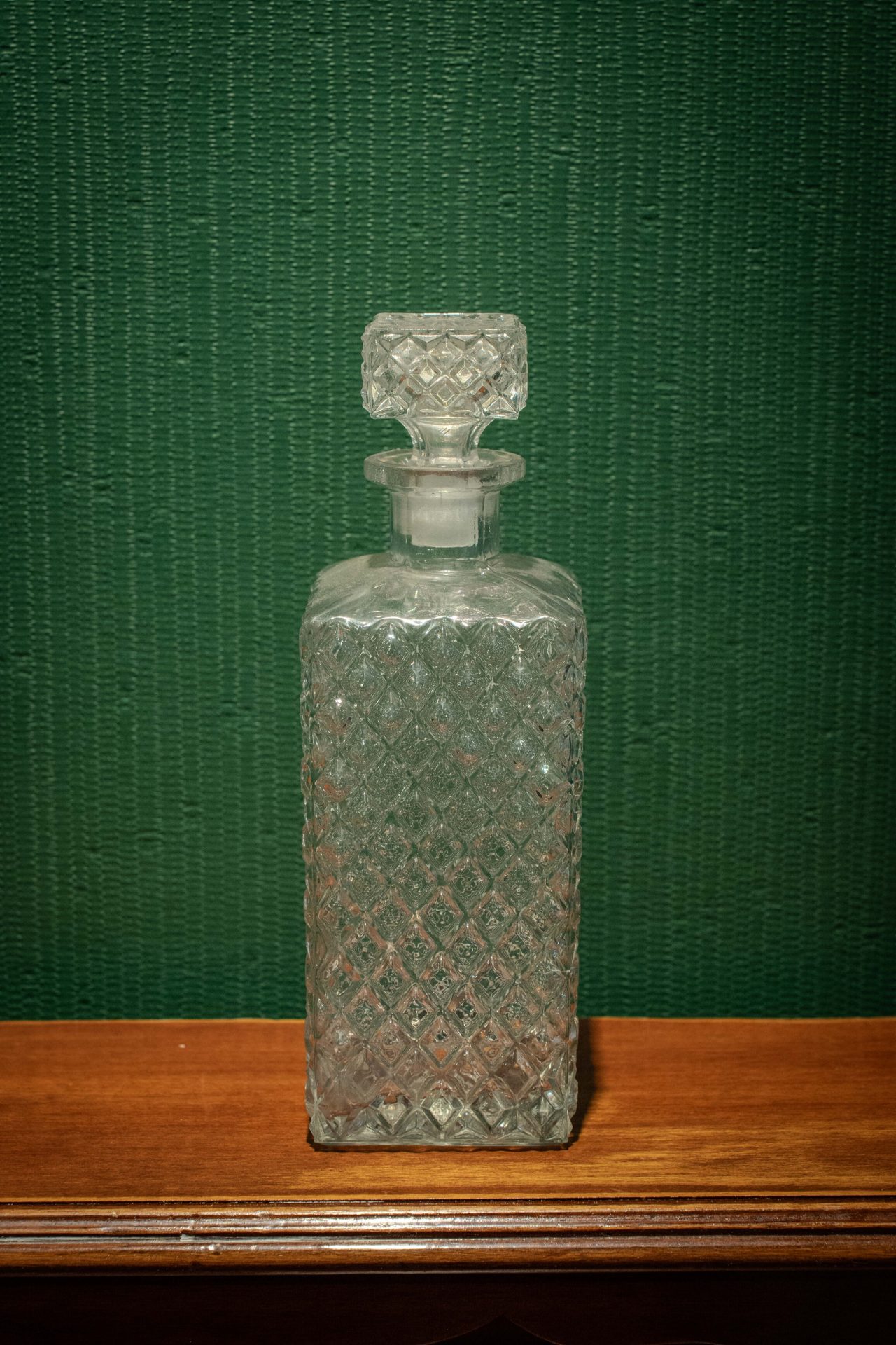 Vintage Kristal Viski Karafı -Komple Kesme Cam