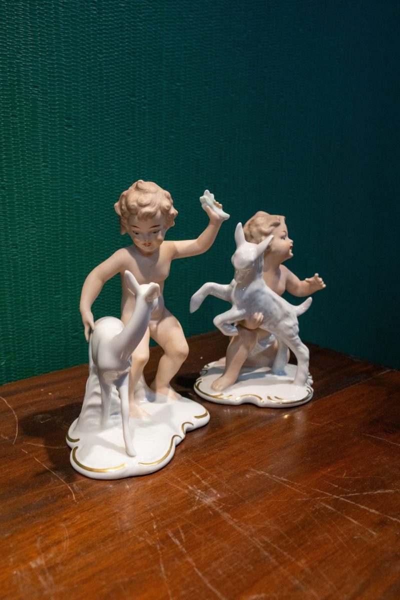 Damgalı Vintage Wallendorf Porselen Biblo Seti